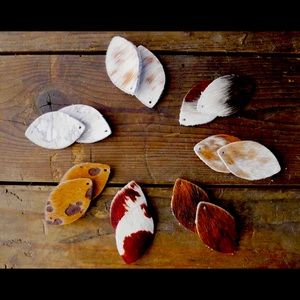 Assortment Cow Hide Earrings